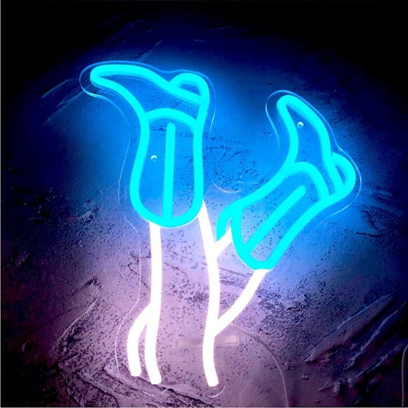 Neon Cowgirl Boot Blue White Bday Party Wall Indoor Outdoor Gift Light LED Decor - Picture 1 of 7